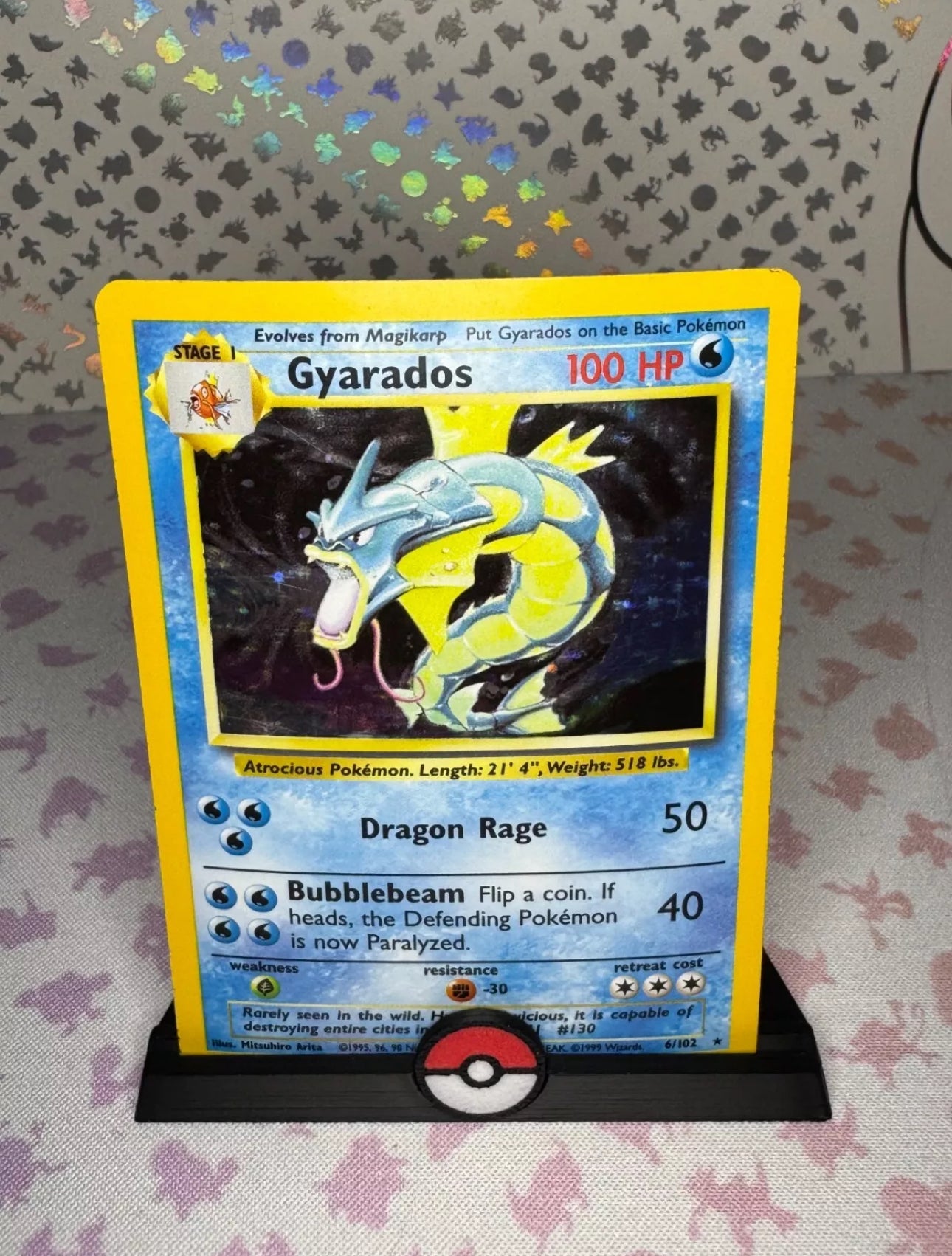 Gyarados - 6/102 - Pokemon Base Set Unlimited Holo Rare Card WOTC LP